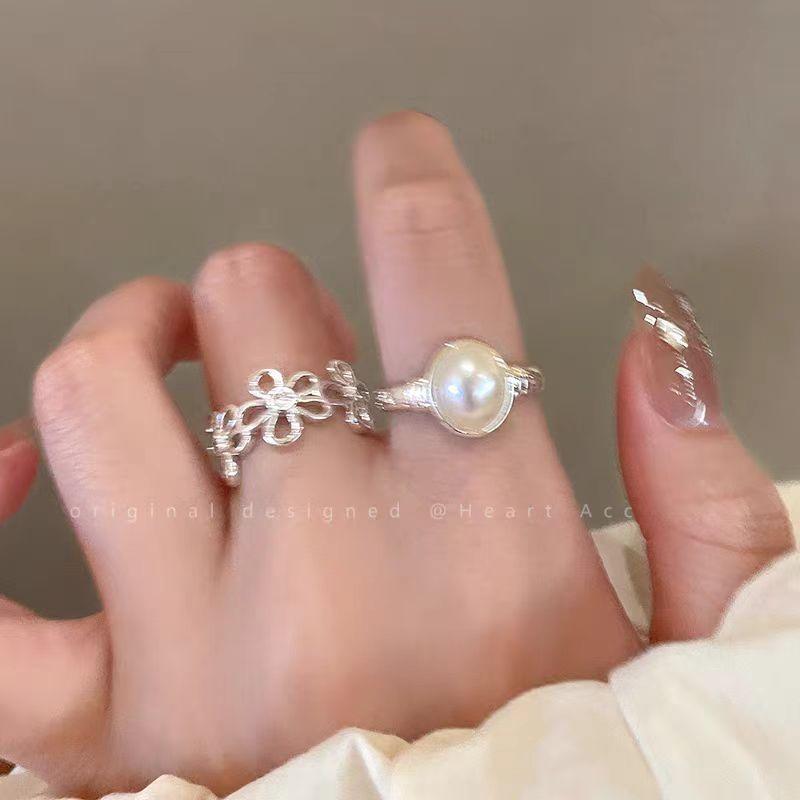 Flower Opening Ring Exaggerated Girlfriend Index Finger Ring Cold Wind Ring