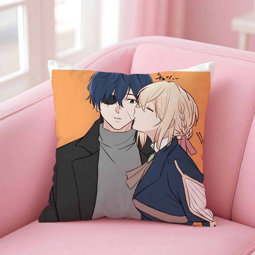 V-Violet E-Evergarden ANIME Cushion Cover Comfortable Reversible Pillow Cover Ideal for Car Sofa Bedroom & Beyond