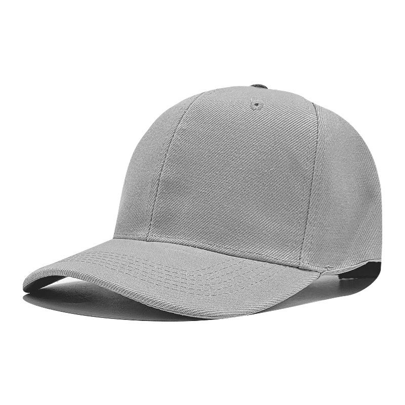 Solid color hardtop baseball cap acrylic hat hot selling versatile cap sun hat printing