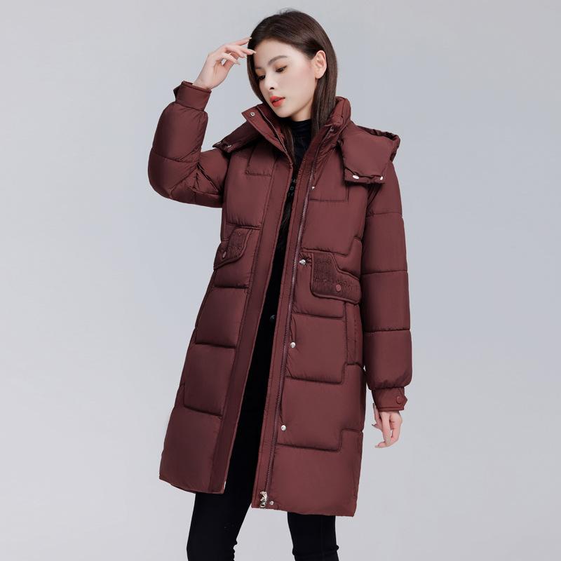 Cotton women's mid-length model 2025 winter new Korean version loose plus size thickened warm bread jacket cotton jacket