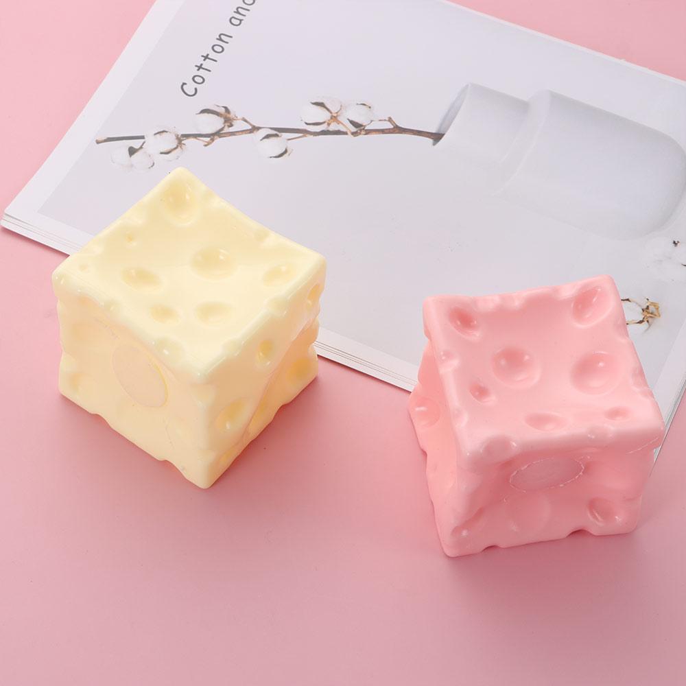 Squishy Texture Cheese Squeeze Fidget Toy Shapeable ASMR Sensory Stress Toy Kids Adults