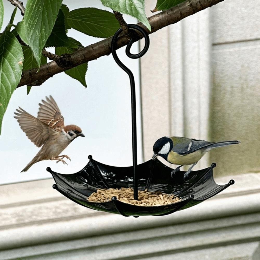 Anti-leakage Bird Feeding Station Umbrella-shaped Bird Food Container  Bird Supplies