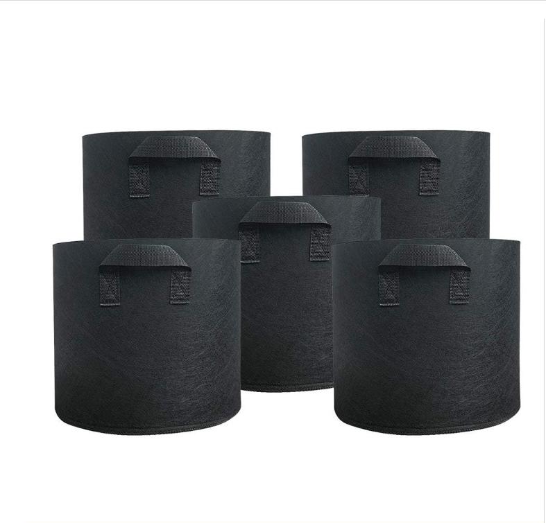 

Портативные мешки для рассады 35*20 см, морозостойкий нетканый материал, для выращивания цветов и растений, 5 шт., ведра, садоводческие лесопосадочные мешки чёрный