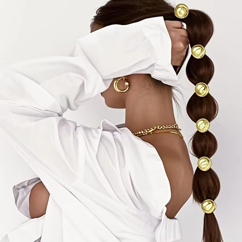 10pcs Ball Shape Headbands Set Korean Hair Rope Fashion Ponytail Hair Rings Elegant Party
