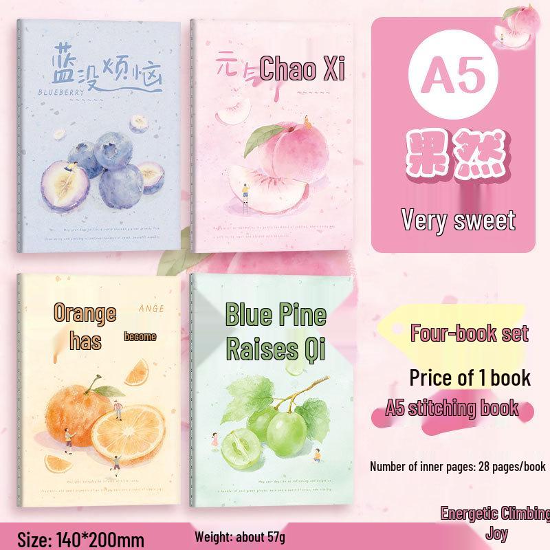 In-Style Cute A5 Stitch-Bound Soft Cover Student Diary and Memo Book