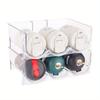 Modular Expandable Cup Storage Rack 2 To 3 Layers Transparent Organizer for Insulated Tumblers Wine Glasses Kitchen Countertop
