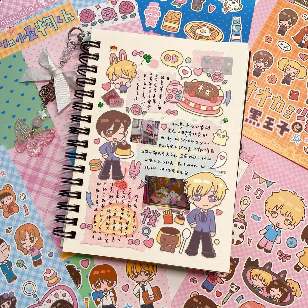 Cartoon Character Series Sticker Handbook Material Cute Anime Style