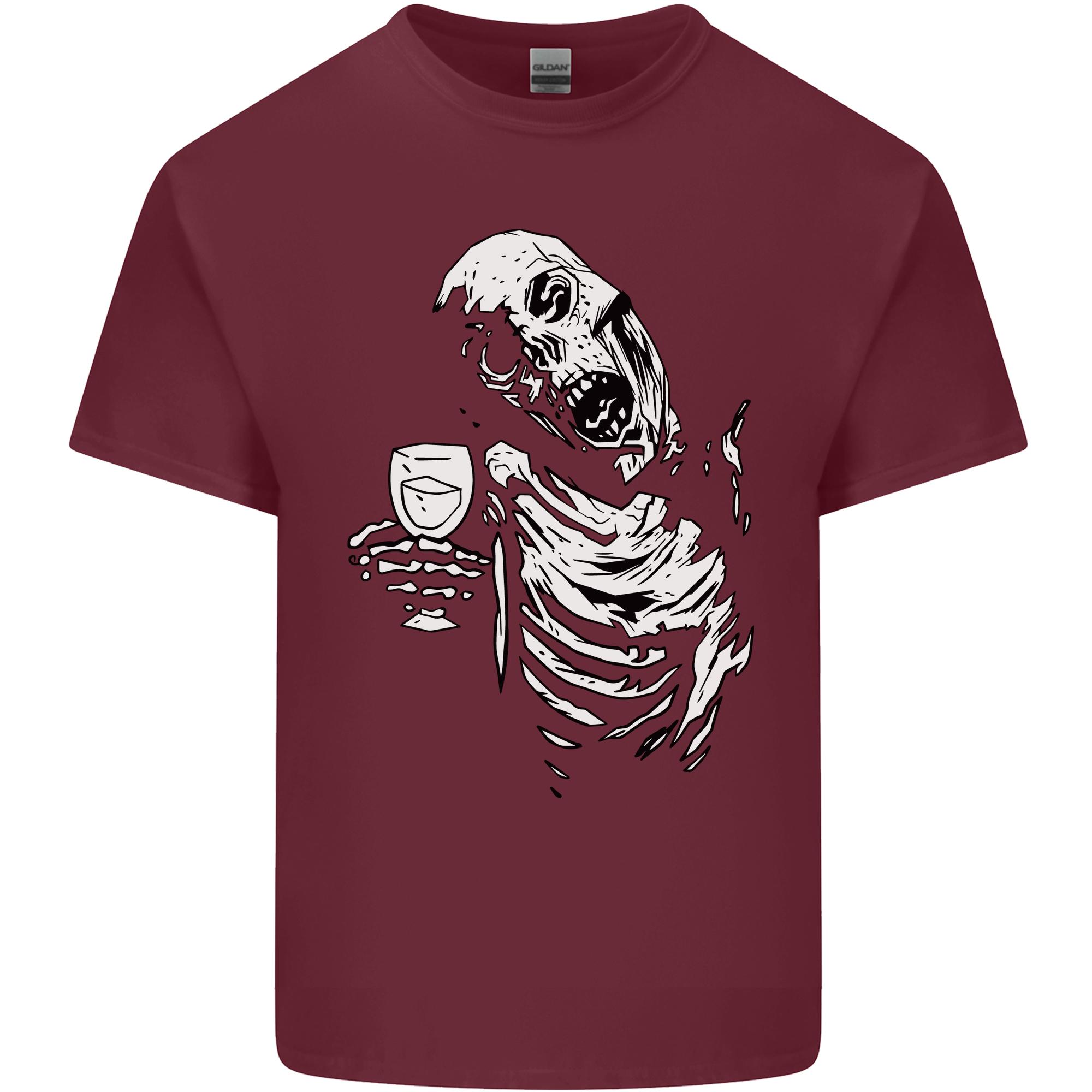 Zombie Cheer Skull Halloween Alcohol Beer Unisexs Light Cotton TShirt S