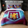 Aston Villa Football Design Bed Bedding Set 1 Duvet Cover + 2 Pillowcases Soft Breathable Household Bed Linens
