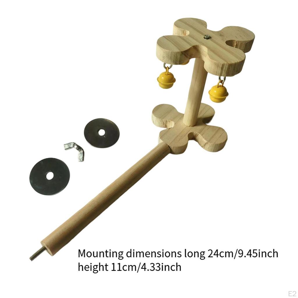 Parrot Cage Toy with Bell Chewing Playing Hanging Perch Accessories for Cockatiels