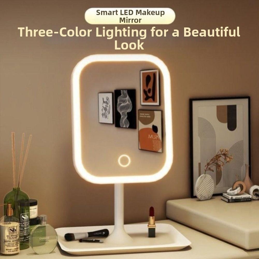 Portable Intelligent Makeup Mirror Luminous Makeup mirror  for Women's Bedroom Dressing Table