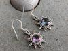 Mystic Topaz Gemstone Women Dangle Earring, Solid 925 Sterling Silver Birthstone Gift Round Shape Earring