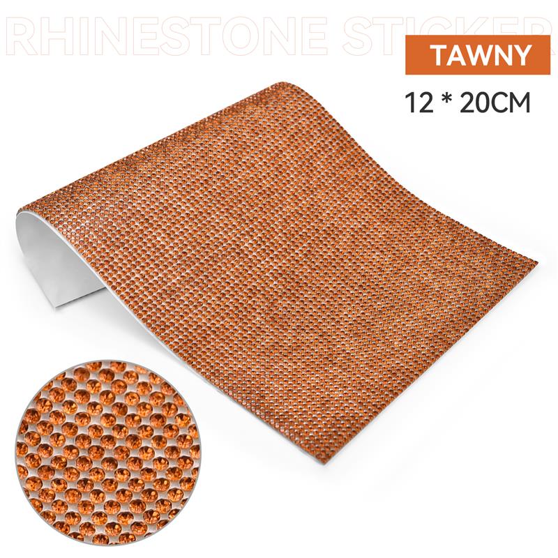 Self Adhesive Rhinestone Sticker Tape DIY Decoration 12x20cm Diamond Sticker For Arts Crafts DIY Car Phone Clothes Decoration