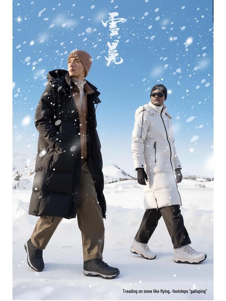 Winter Fleece-Lined Waterproof Snow Boots: Warm, Thick, Height-Boosting, Windproof, Mid-High Tube Unisex Travel Boots for Below Zero Outdoors