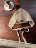 Summer Triangle Towel Korean Ins Hand-Woven Hollowed-Out Headscarf Hat Headdress Headgear Headgear Knitted Crochet Wool Hat