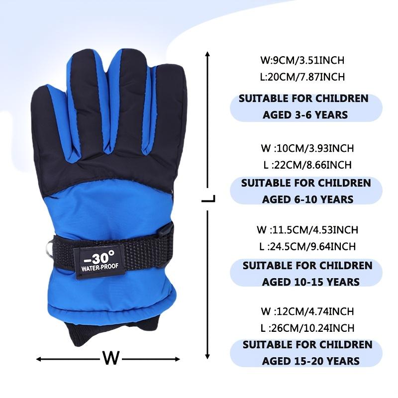 [Non-slip] Children's Ski Gloves | A Pair | Thickened Non-slip | Winter Outdoor Sports and Cycling | Suitable for Children Over 3 Years Old