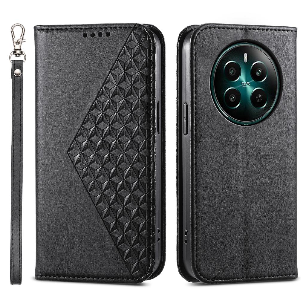For Realme 12 4G/12+ 5G/Narzo 70 Pro 5G Wallet Case PU Leather Phone Cover Mobile Accessories