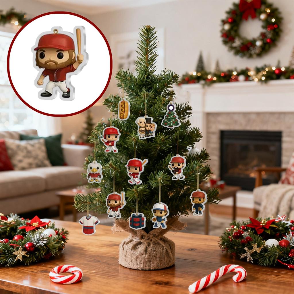 Countdown Calendar 24 Cute Acrylic Pendant, Christmas Tree Decoration Suitable For Families And Friends During Holidays.