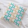 Checkered Flower Pattern Pillow Case Sofa Decorative Home Double-sided Printing Short Plush Cushion Cover Throw Pillow Cover