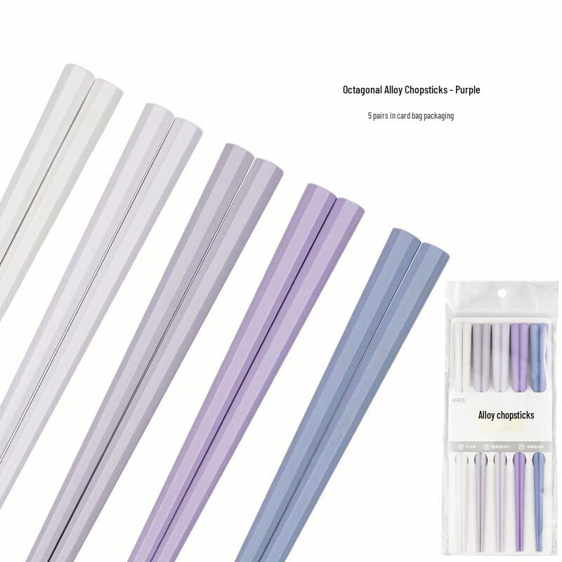 Ru Han Premium Japanese Style Octagonal Alloy Chopsticks