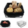 METAL BREAD BASKET + BLACK FABRIC INSERT