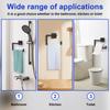 Stainless Steel Towel Holder Wall Mounted Square Towel Holder Toilet Paper Holder Dispenser Towel Ring with Screw for Bathroom
