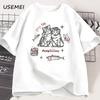 Funny Vintage Cat Fish Graphic T Shirt Harajuku Cotton Short Sleeve Loose Tshirt Summer Unisex Unisex High Quality O Neck Clothes