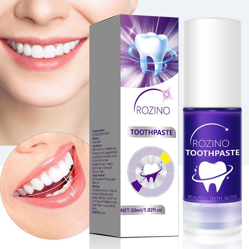Purple V34 Toothpaste To Remove Oral Odor Purple Gel Teeth To Remove Yellow and Stains Toothpaste