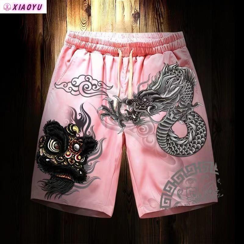 Lion Dragon Chinese Muay Thai Kickboxing Boxing Training Print Shorts Martial Art Boxer Unisex Men Women Kid Pants Fighting Fitness Gym Sport Workout