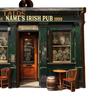 1/2/3Pcs Irish Pub Hanging Decoration Christmas Tree Hanging 3 Layers Wooden 3D Vintage Shop Ornament Retro House Scene Pendant