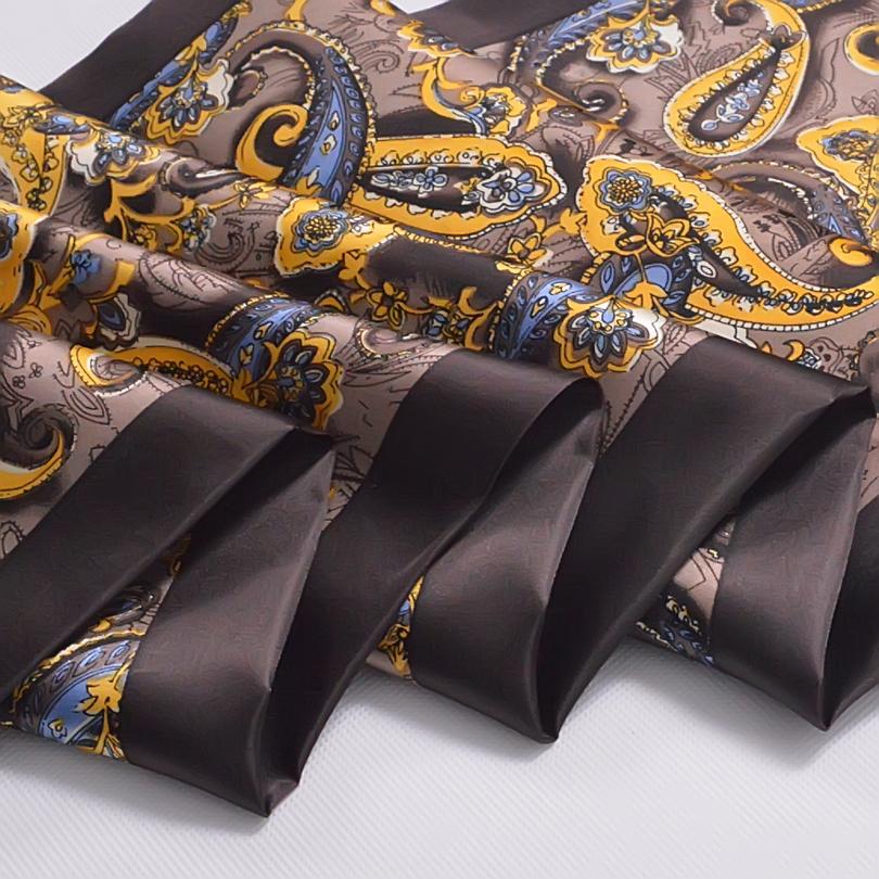 [BYSIFA] Winter Kaffee Herren Lange Schals Bedruckt Neues Design 100% Reiner Seidenschal Herbst Winter Top Qualität Seide Halstücher