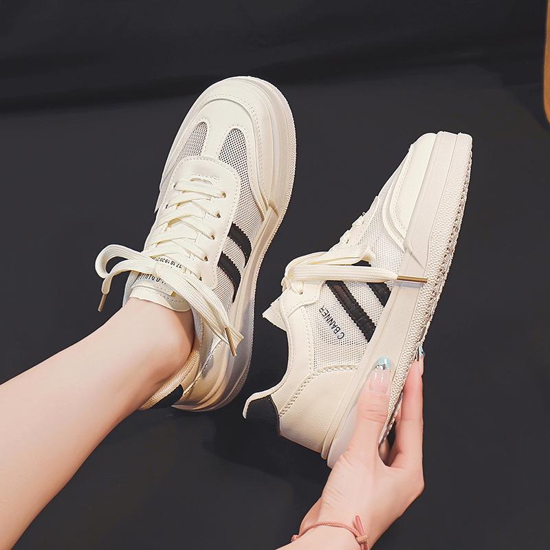 

Летние белые туфли Новые женские студенческие сетчатые дышащие спортивные туфли для сноуборда Повседневная обувь 40 чёрный