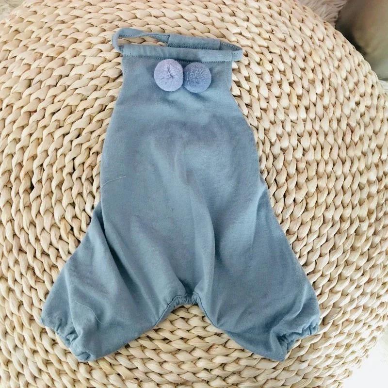 

Літній одяг для собак Комбінезон Комбінезон Одяг для домашніх тварин Штани Померанський шпіц ши-тцу Мальтійський бішон Пудель Шнауцер Одяг для собак S синій