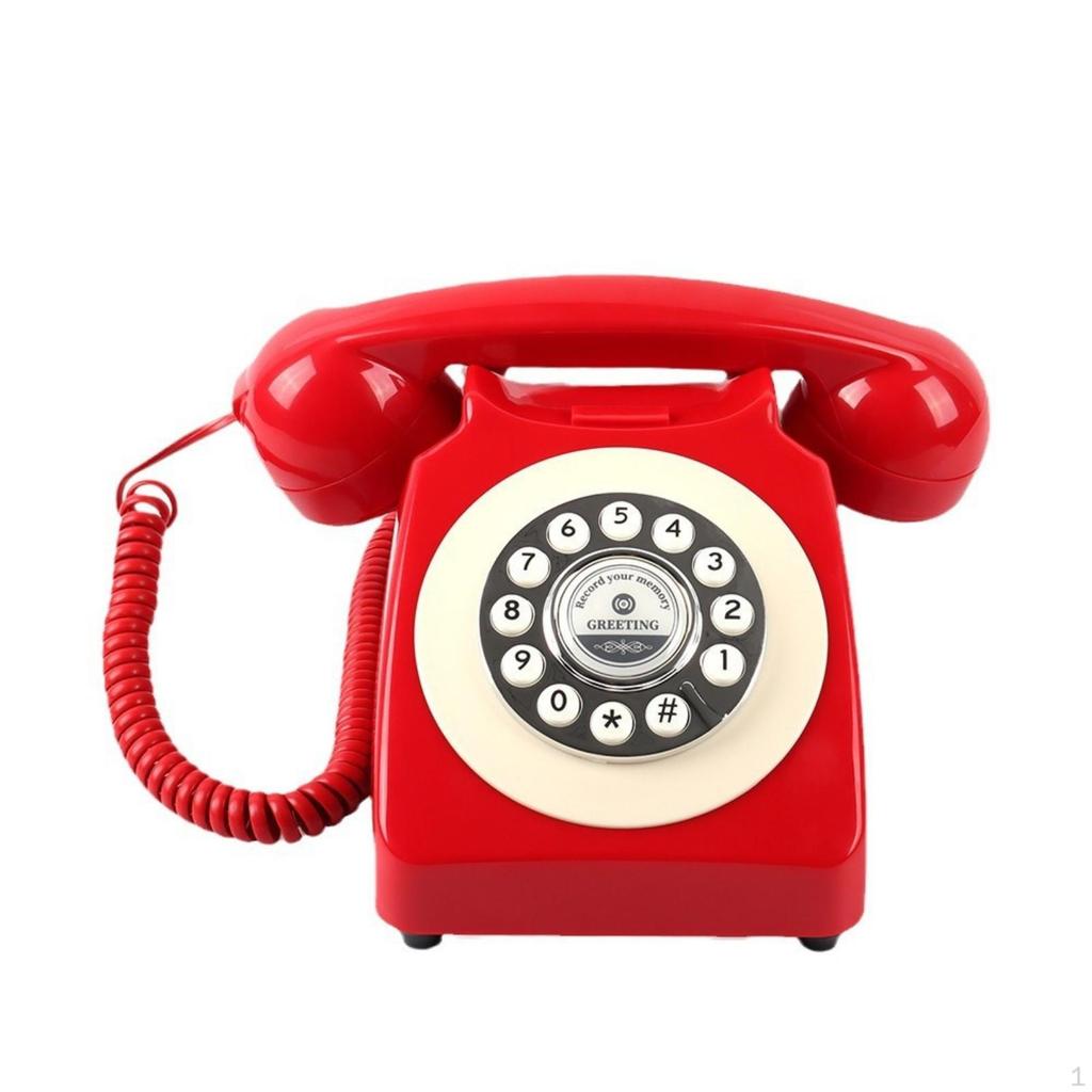Audio Guest Book with Keypad RetroStyle Vintage Voice Message SelfStanding Telephone
