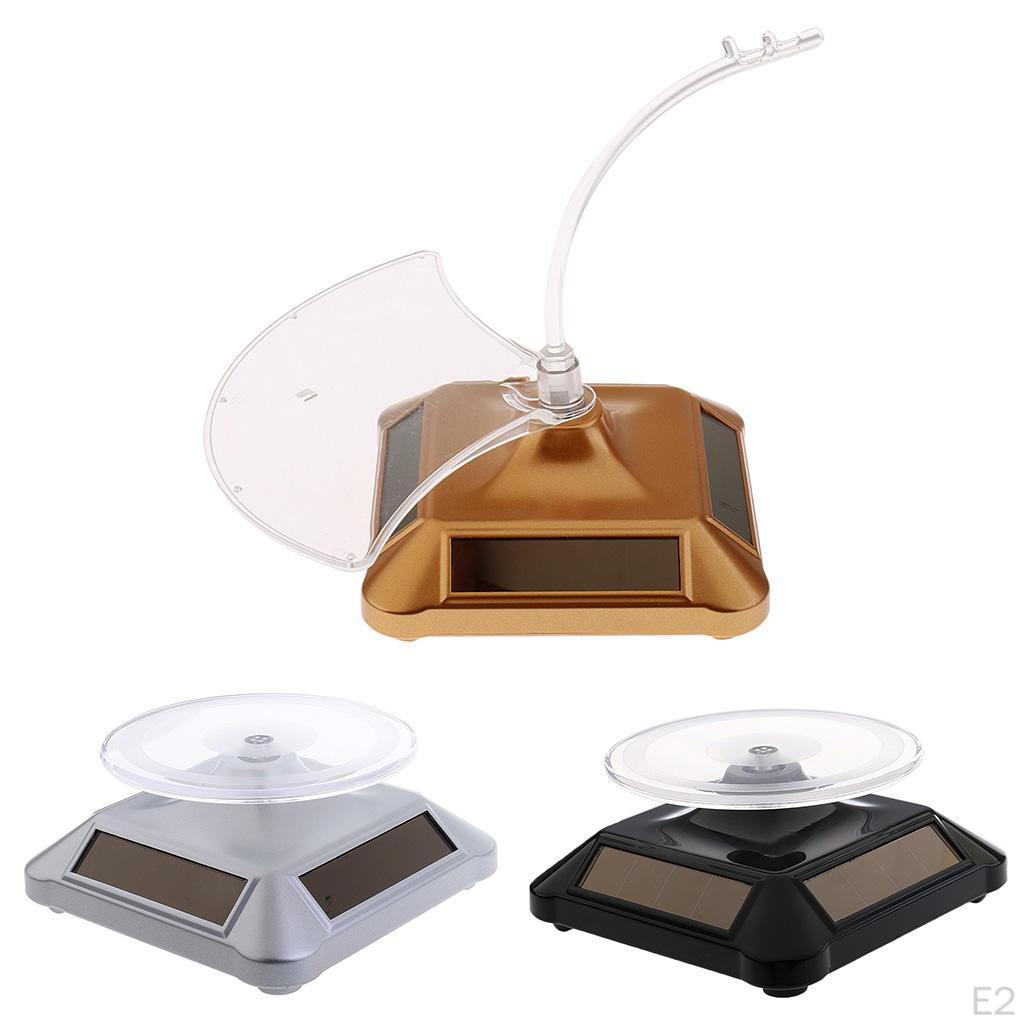 1Pc Solar 360° Rotating Showcase Jewellery Eyeglass Display Stand for Retail