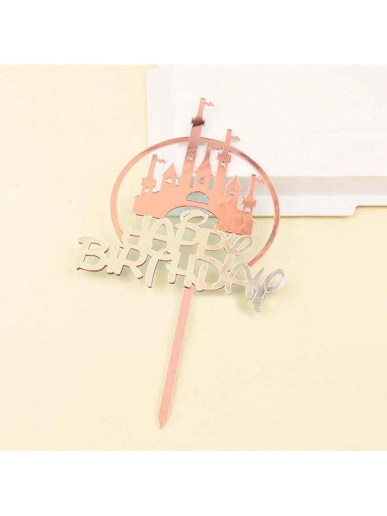 Prinzessin Cake Topper Mädchen Prinzessin Schloss Kuchen Dekorationen Alles Gute zum Geburtstag Banner Mond Wolke Schloss Sterne Herzen Kuchen Topper