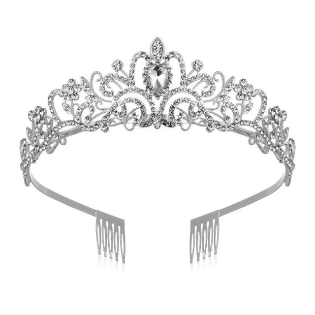 Crystal Crowns And Tiaras With Comb Headband For Girl Or Women Birthday Party Wedding Prom Bridal Christmas Valentine