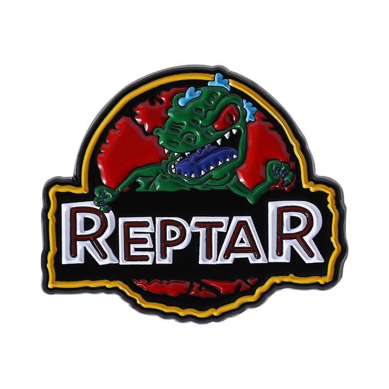 

Эмалевые значки REPTAR PARK Заказные броши в виде динозавров из фильмов Значки на лацкан Одежда Животные Ювелирные изделия Подарок для друзей