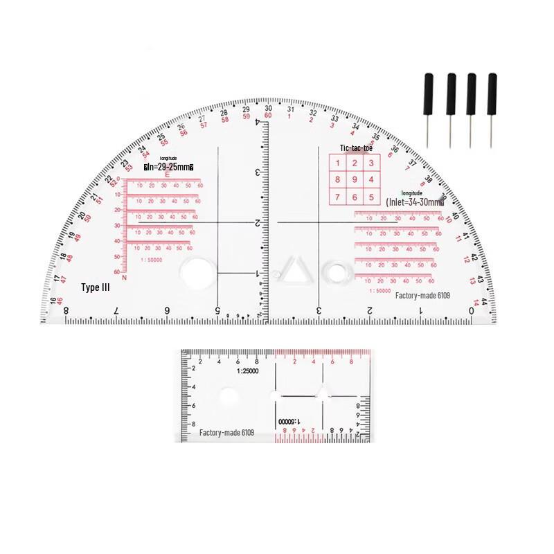Military Longitude & Latitude Ruler