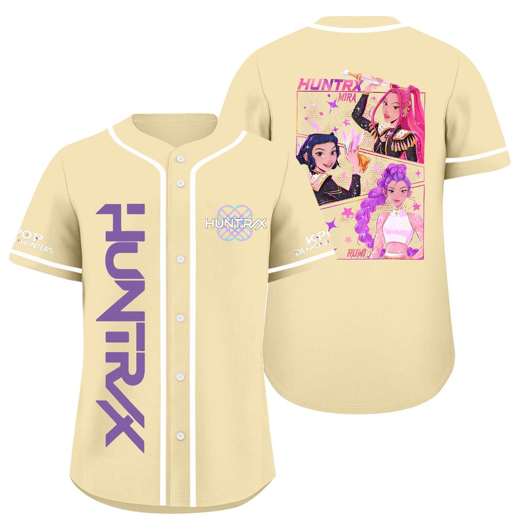 Children's Casual Cartoon Print Short-sleeved Baseball Jerseys Children's Sportswear Top