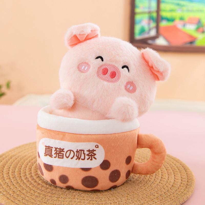 Pig Plush Toy Cartoon Character Cute Stuffed Animal Gift For Kids And Teens