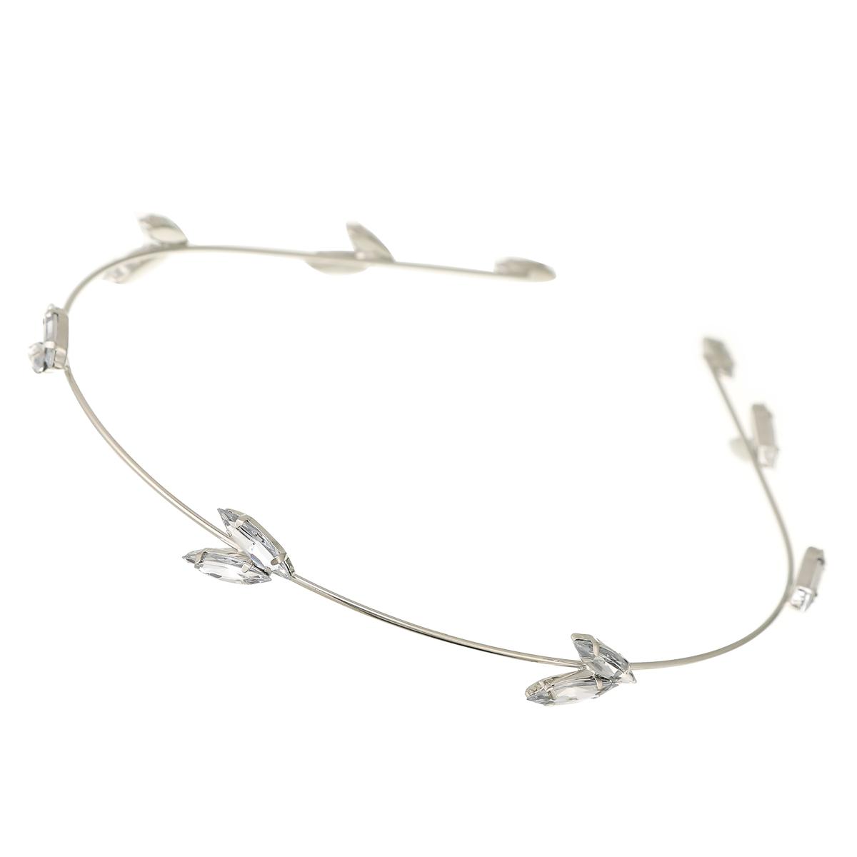 

AWAYTR Супер тонкие металлические хрустальные листья Повязки на голову Элегантная повязка для волос Новые блестящие стразы Женские аксессуары для волос Повязка