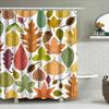 Leaf Pattern Shower Curtain Autumn Decorative Bathroom Accessories For Home Decoration
