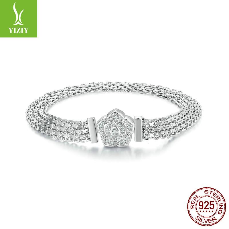 Romantic Rose Basic Bracelet, Elegant S925 Sterling Silver Bracelet, High-End Bracelet.