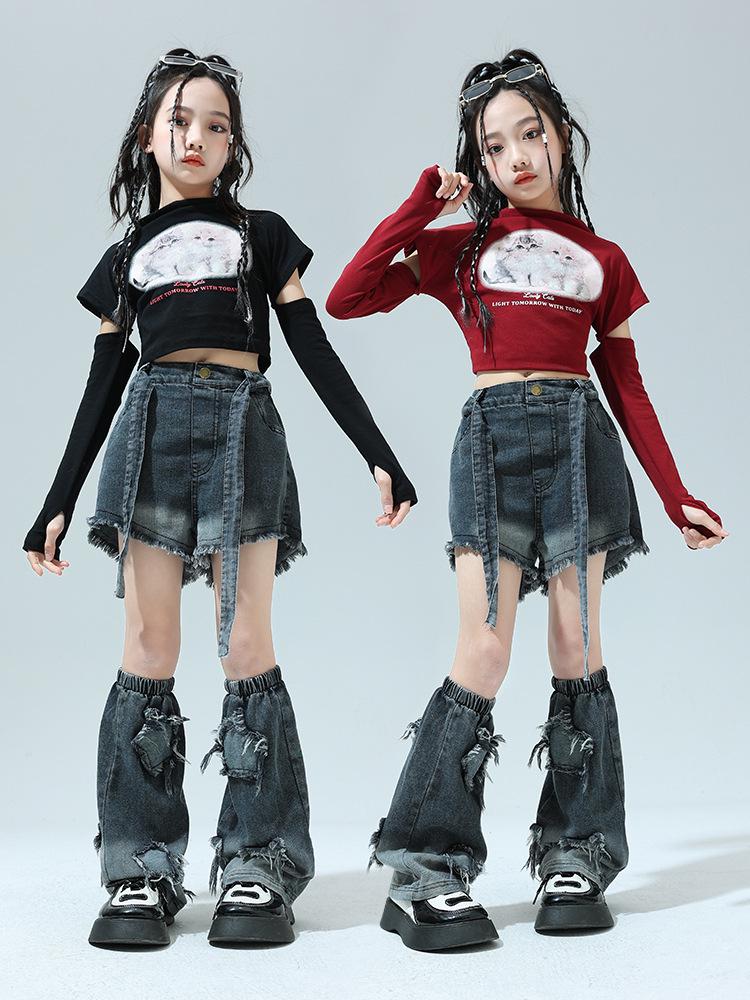 Girls' Trendy Hip Hop Jazz Dance Costumes - Sweet & Cool Street Performance Outfits