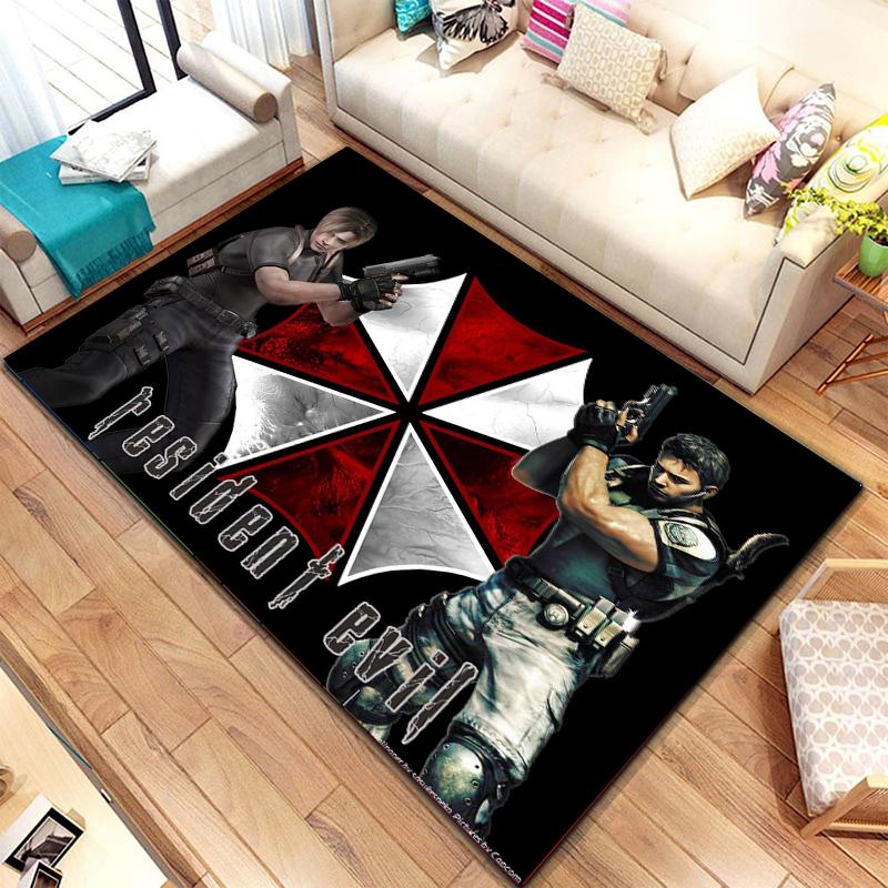 3D R-Resident Evil Games Gamer Large Sizes Area Rugs Carpet for Home for Living Room Bedroom Sofa Bar Club Decor Floor Play Mats