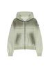Dbetter Sprayed Pigment Zip-Up Hoodie (Spray Lime)