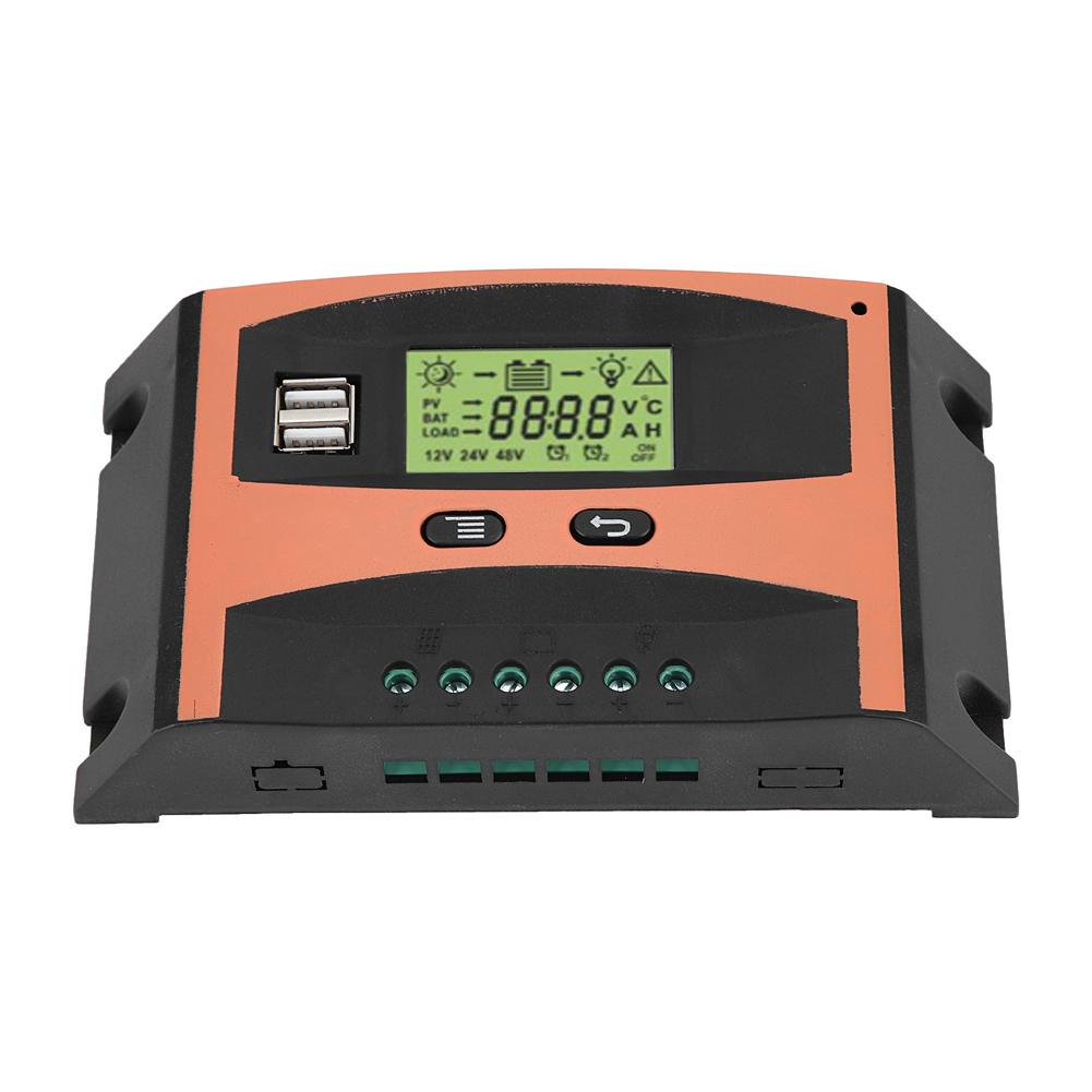 12V 24V MPPT Solar Panel Regulator LCD Screen Auto Battery Controller 40A