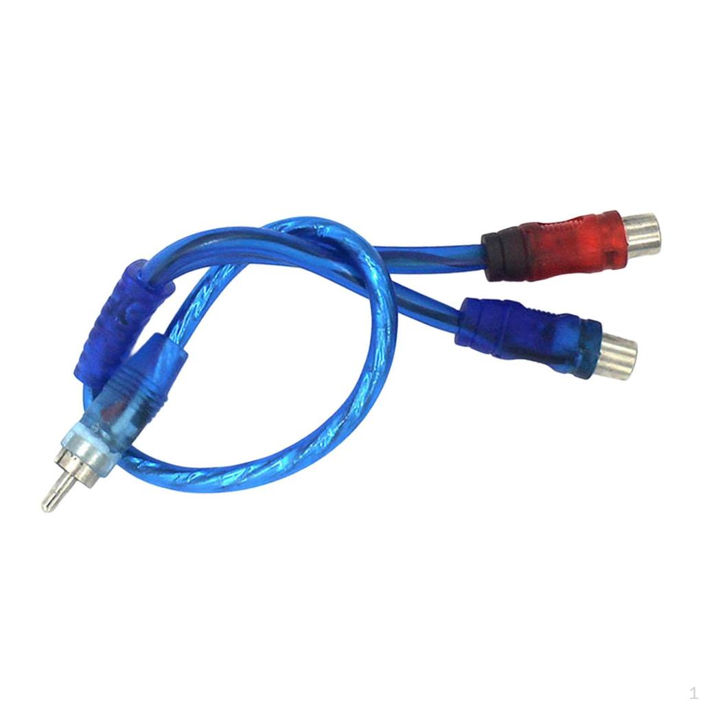 RCA Audio Cable 30cm Y Splitter Adapter Extension Cord for Stereo Subwoofer