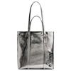 33 Brand Logo Open Closure Leather Tote Shopping Bag Shoulder Handbag Large Men Tote Charcoal CW417-ANT